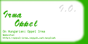 irma oppel business card